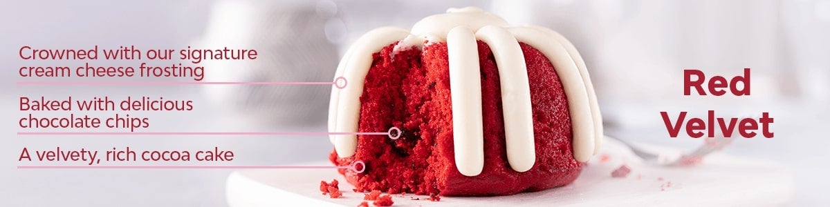 A velvety, rich cocoa cake, Baked with delicious chocolate chips, Crowned with our signature cream cheese frosting A velvety, rich cocoa cake, Baked with delicious chocolate chips, Crowned with our signature cream cheese frosting