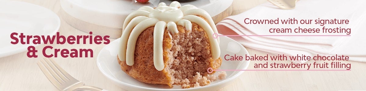 Cake baked with white chocolate and strawberry fruit filling, Crowned with our signature cream cheese frosting Cake baked with white chocolate and strawberry fruit filling, Crowned with our signature cream cheese frosting